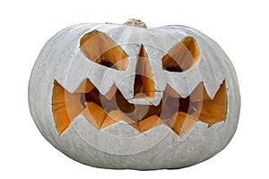 Terrible pumpkin isolated on white