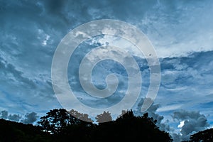 Blurry sky clouds look terrible and cold.