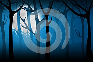 Terrify night forest