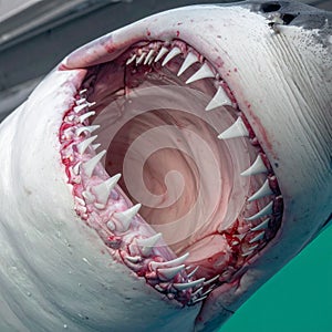 Open Jaws of a Great White Shark