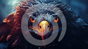 Terrifying Demonic Eagle: A Grinning Evil Stare