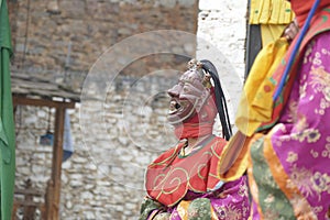 Terrifying mask of the Tsholing cham wrathful deities