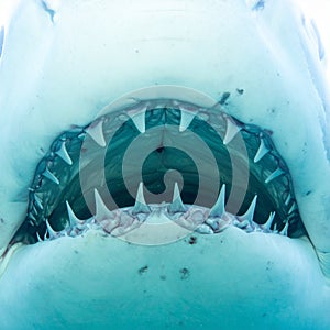 Terrifying View Inside a Sharks Open Jaws