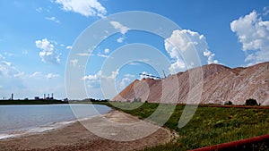 Terrikon or terrikonik - dump, artificial embankment from waste rock, extracted during underground mining of coal deposits and oth