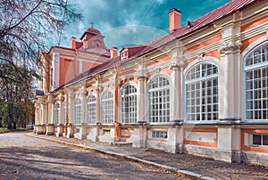 Territory of the Alexander Nevsky Lavra, view of the prosphora northern building, 1761-1771, landmark, St. Petersburg, Russia