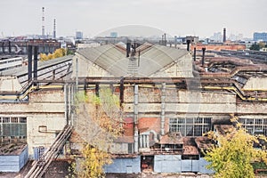 The territory and buildings of a large factory in Moscow