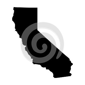 Territory of California on a white background. Vector illustration