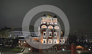 The territory of the church from the old part of Moscow.