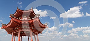 On the territory Giant Wild Goose Pagoda or Big Wild Goose Pagoda, Xian