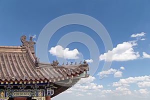 On the territory Giant Wild Goose Pagoda or Big Wild Goose Pagoda, Xian