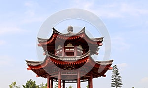 On the territory Giant Wild Goose Pagoda, Xian (Sian, Xi'an), China