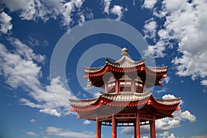 On the territory Giant Wild Goose Pagoda, Xian (Sian, Xi'an), Shaanxi province, China