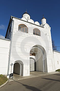 The territory of the Holy Pokrovsky nunnery built in 16th century in Suzdal. Golden Ring of Russia Travel