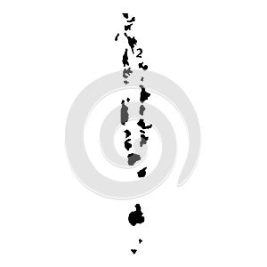 Territory of Maldive Islands. White background. Vector illustration.