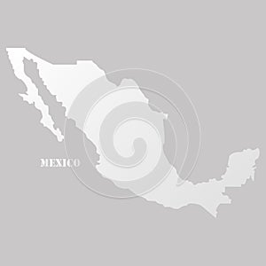 Territory of Mexico. Gray background. Vector illustration.
