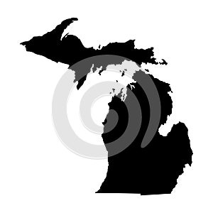 Territory of Michigan. White background. Vector illustration