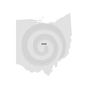 Territory of Ohio. White background. Vector illustration