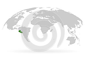 Territory of Peru. Planet Earth. The Earth, World Map on white background. Vector illustration. EPS 10