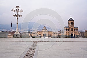 The territory of the Tsminda Sameba. Tbilisi