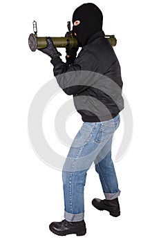 Terrorist with bazooka grenade launcher