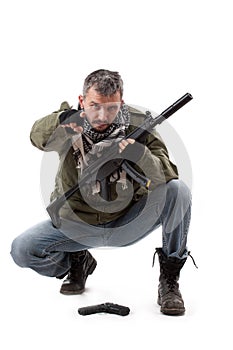 Terrorist with gun
