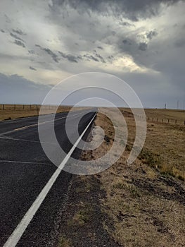 Terry Ranch road Cheyenny Wyoming storm clouds photo