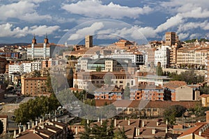 Teruel, Aragon, Spain. Aerial view of medieval city Teruel.