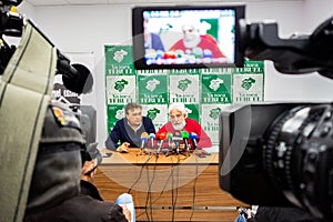 Teruel press conference There is the day after the general elections in Spain 10N, TomÃÂ¡s Guitarte and Manuel Gimeno