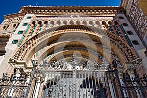 Teruel cathedral door and cover, neomudejar style photo