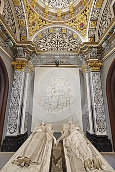 Teruel lovers mausoleum. Spanish heritage. San Pedro church. Eur