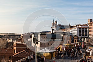 TERUEL, SPAIN - FEBRUARY 22 2020: Medieval festival of Bodas de Isabel de Segura recreating the legend of the Lovers of Teruel, photo