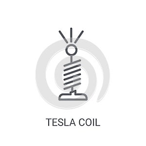 Tesla coil icon. Trendy Tesla coil logo concept on white backgro
