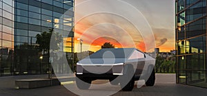 Tesla Cybertruck in the city