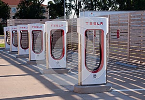 Tesla Electric Car Charging Station