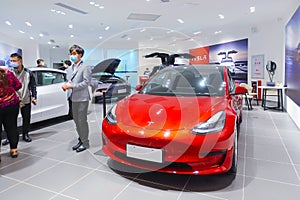 Tesla electric car sales shop battery electric vehicle