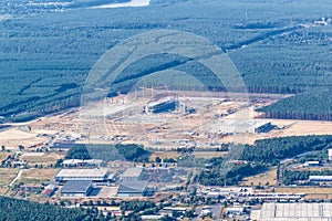 Tesla Gigafactory Berlin Brandenburg Giga Factory construction site aerial view photo