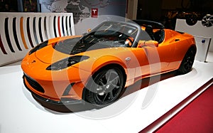 Tesla Roadster electric at Paris Motor Show