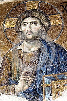 Tesselated picture on a Jesus theme in Holy Hagia Sophia Grand Mosque