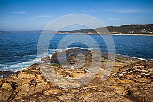 Tessellated pavement, honeycomb-like, Bouddi Beach, New South Wales, Australia