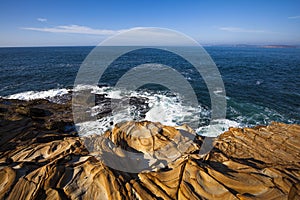 Tessellated pavement, honeycomb-like, Bouddi Beach, New South Wales, Australia