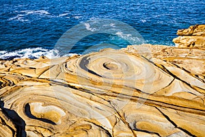 Tessellated pavement, honeycomb-like, Bouddi Beach, New South Wales, Australia