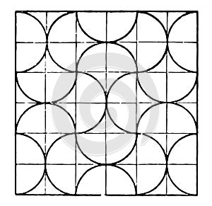 Tessellation vintage illustration