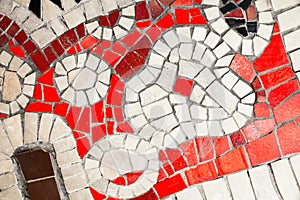 Tesserae. Small mosaic tiles. Close-up