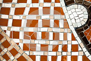 Tesserae. Small mosaic tiles. Close-up