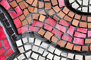 Tesserae. Small mosaic tiles. Close-up