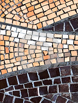 Tesserae. Small mosaic tiles. Close-up