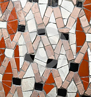 Tesserae. Small mosaic tiles. Close-up