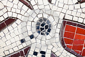 Tesserae. Small mosaic tiles. Close-up photo