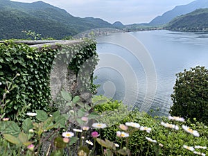 Tessin or Ticino, Switzerland - Lake close to Morcote