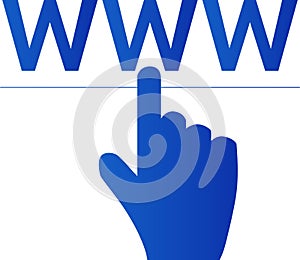 Blue WWW Web Icon Vector Illustration Graphical Representation